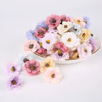 fleurs artificielles rose blanche beige bleu violet petites fleurs classiques mariage décoration intérieure DIY