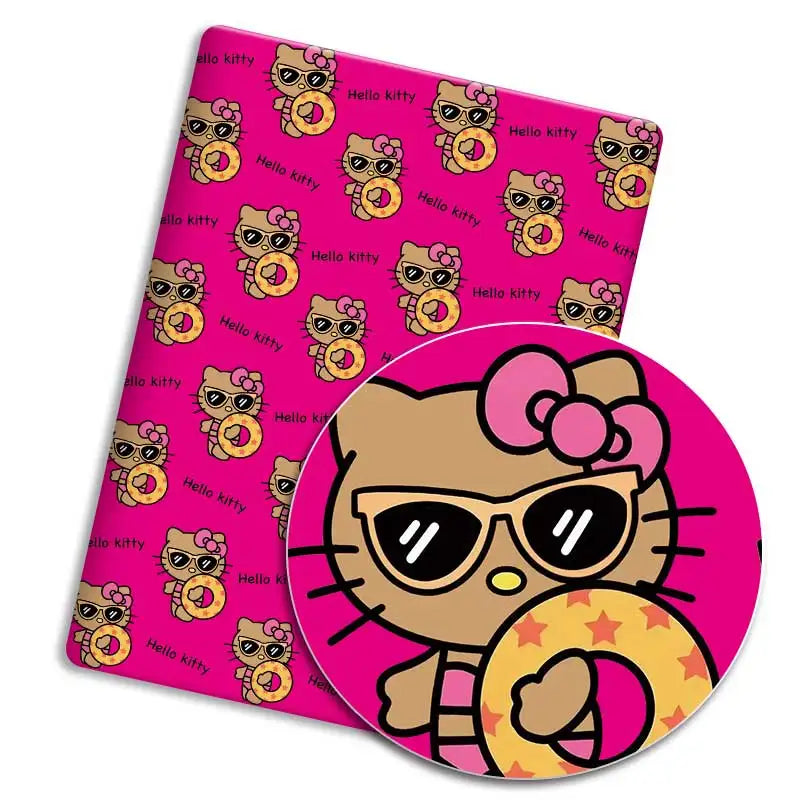 serviettes hello kitty motif coeurs nœuds papillon léopard rose beige marron noir blanc