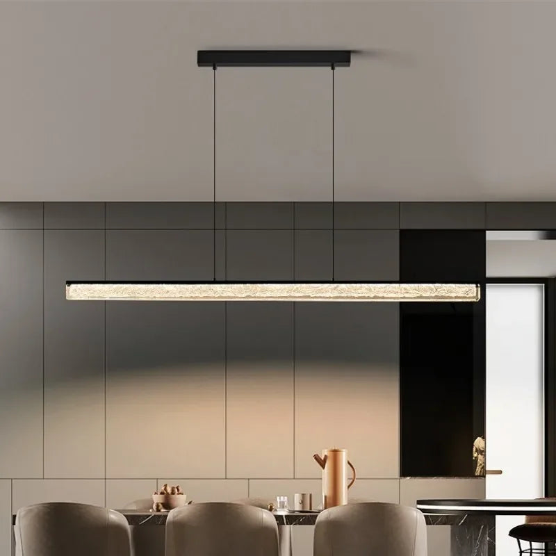 lampe suspendue moderne minimaliste noire blanche texture marbrée 100 120 150 cm