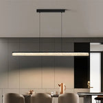 lampe suspendue moderne minimaliste noire blanche texture marbrée 100 120 150 cm