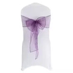 décoration événementielle mariage nœuds papillon rubans organza transparent orange bleu violet rose blanc sièges