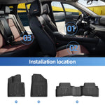 tapis sol voiture noir rayures clips protection moderne résistantintérieur auto tpe