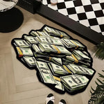 tapis vert blanc noir billets banque moderne antidérapant polyester lavage machine main