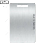 planche découper acier inoxydable lisse moderne poignées intégrées argenté utilitaire double face qualité alimentaire