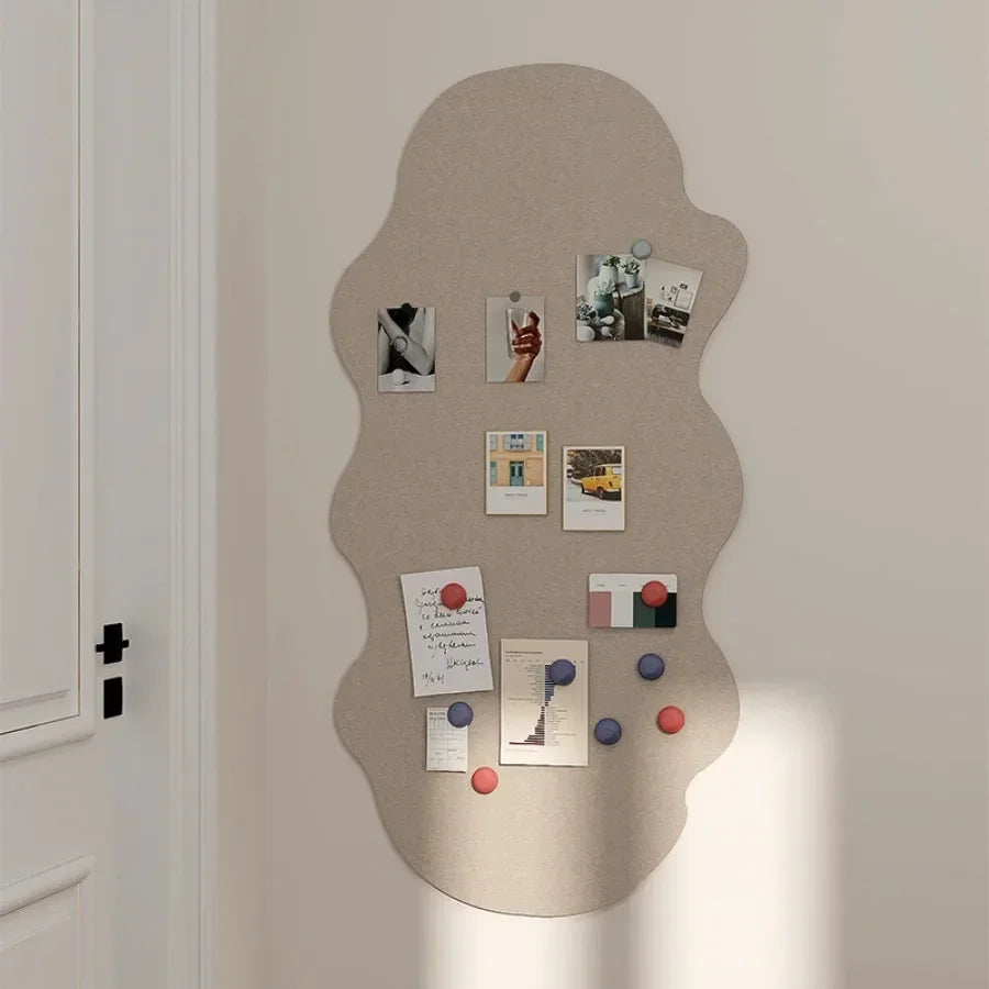 tableau pin's moderne adhésif couleur beige clair tissu uni durable résistant salissures