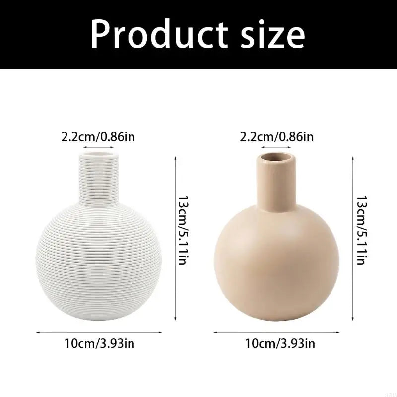 vases décoratifs blanc cassé vases texturés horizontaux vases lisses modernes fleurs eucalyptus roses tulipes