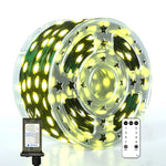 ruban led vert blanc étoiles dorées moderne 100m 800leds télécommande imperméable ip54