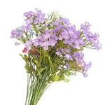 bouquet artificiel violet feuilles vertes décoration extérieure anniversaire mariage minimaliste