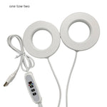 lampe led plante hauteur réglable lumière blanche circulaire moderne câble usb interrupteur