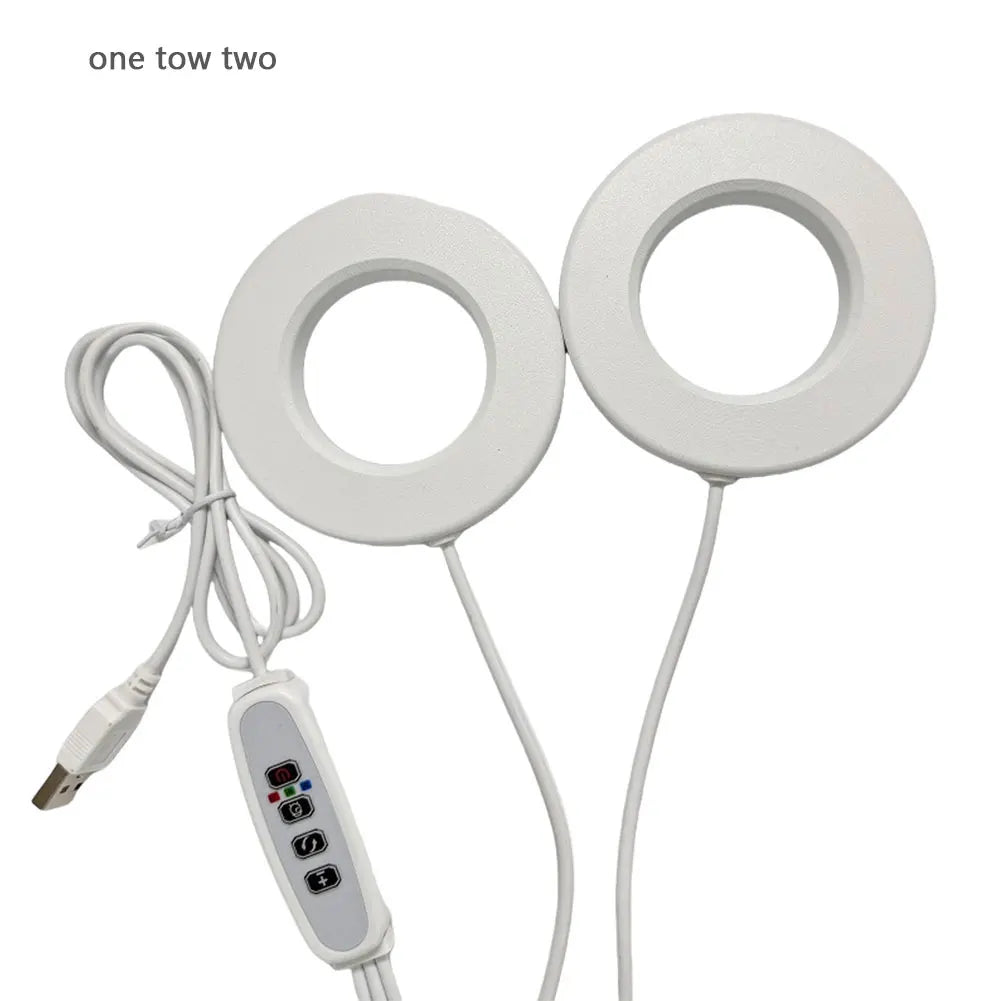 lampe led plante hauteur réglable lumière blanche circulaire moderne câble usb interrupteur