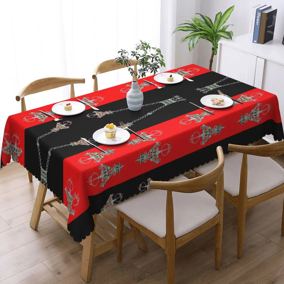 Nappe berbère violette rectangulaire moderne