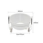 ampoule led spot blanc moderne clips métalliques câble opacité rond lisse downlight encastré gu10