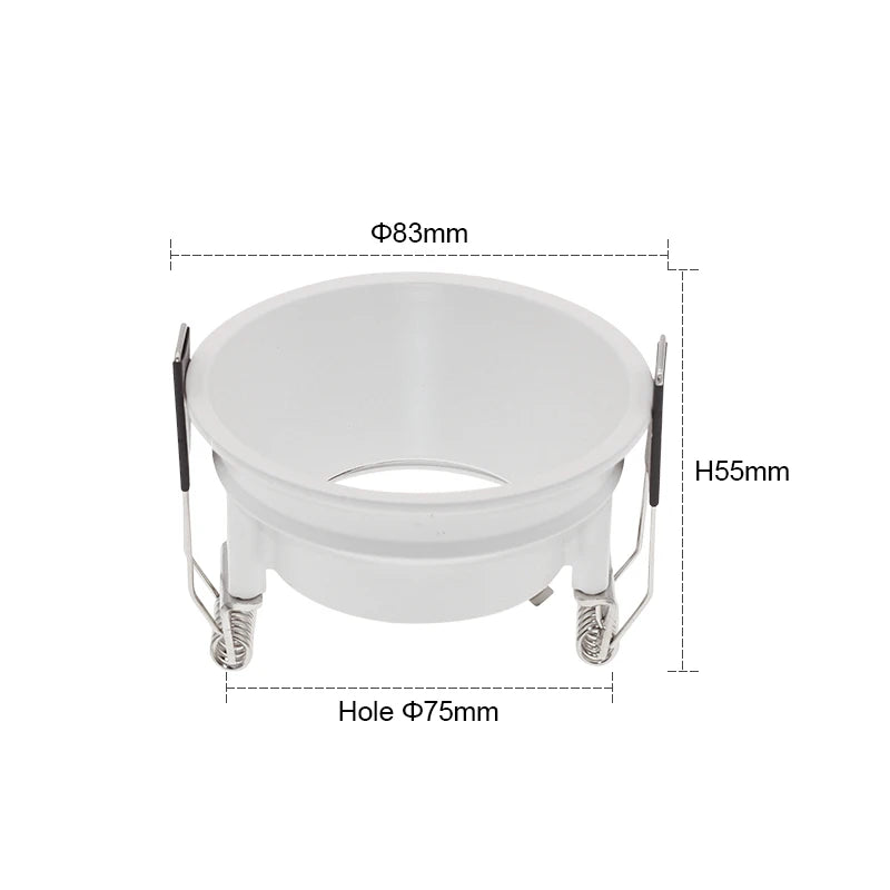 ampoule led spot blanc moderne clips métalliques câble opacité rond lisse downlight encastré gu10