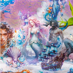 autocollants sirènes mer bateau corail bijoux bleu vert rose blanc transparents illustratifs 20pcs