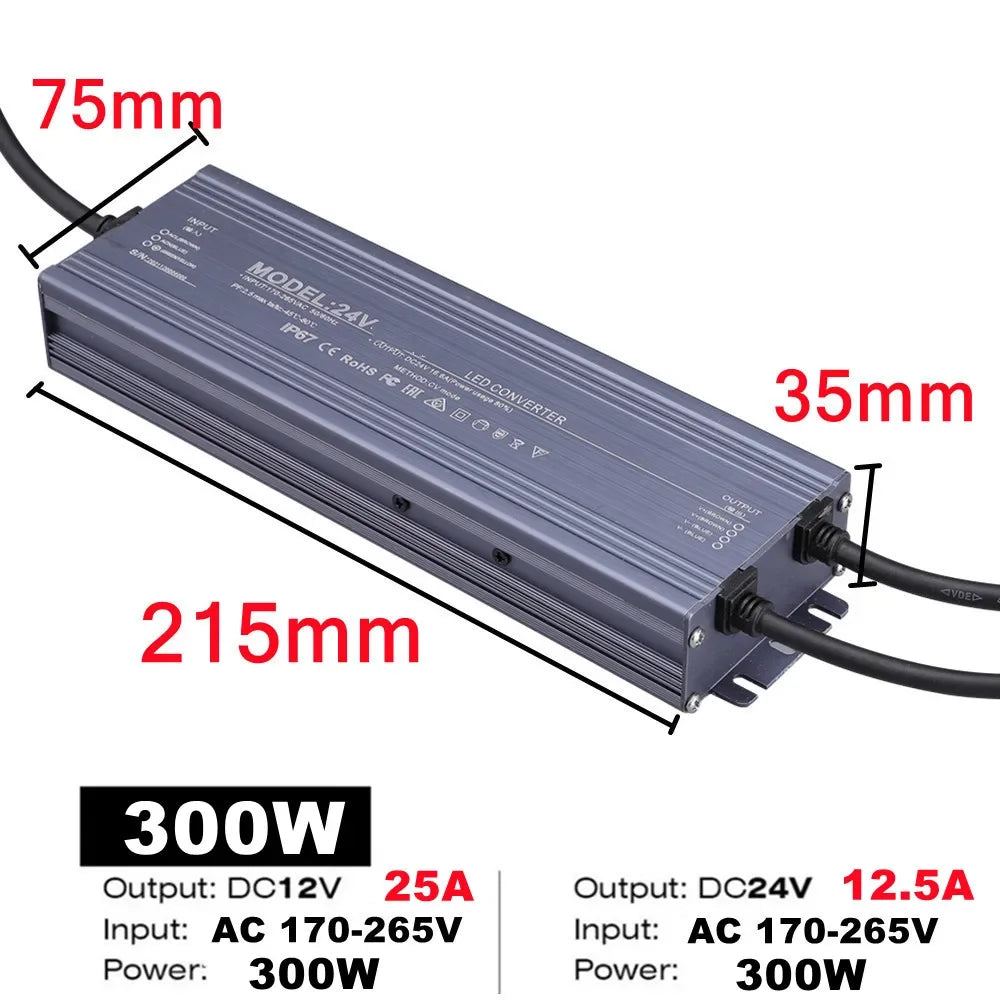 driver led étanche gris métallisé alimentation secteur 12v 24v éclairage extérieur
