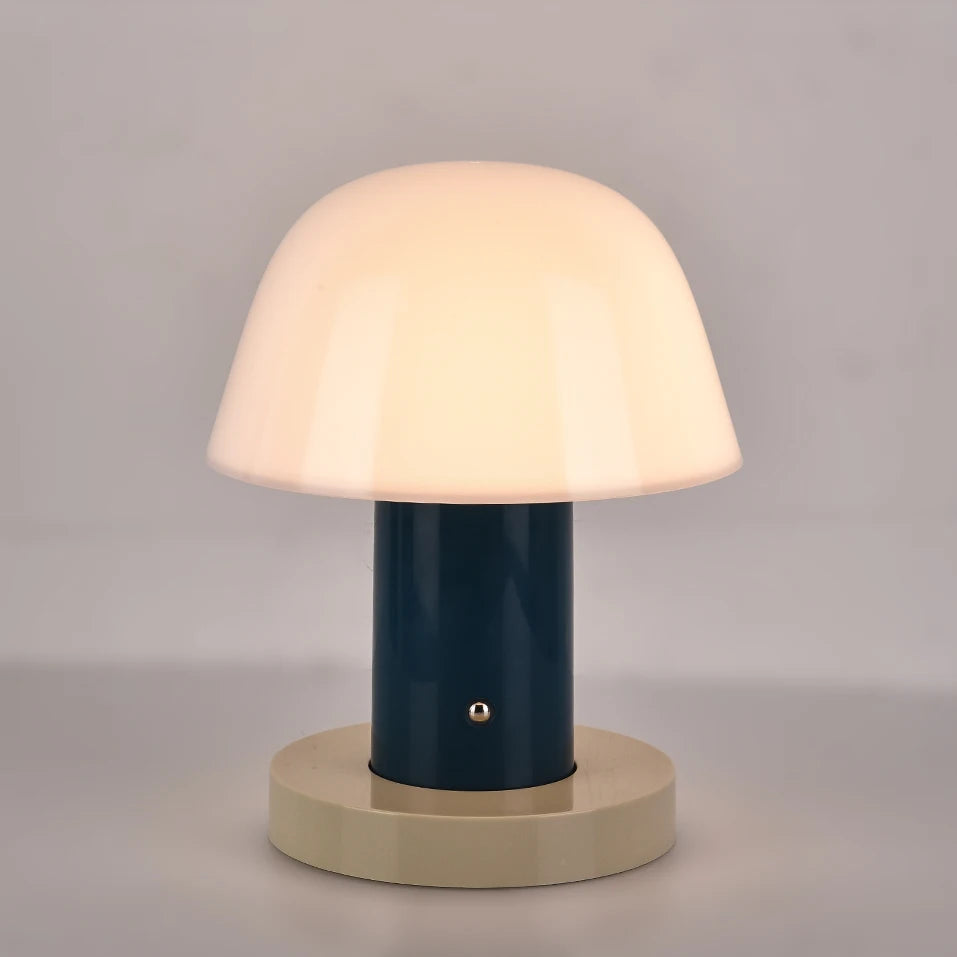 veilleuse table champignon rechargeable led tactile blanc orange bleu marine moderne