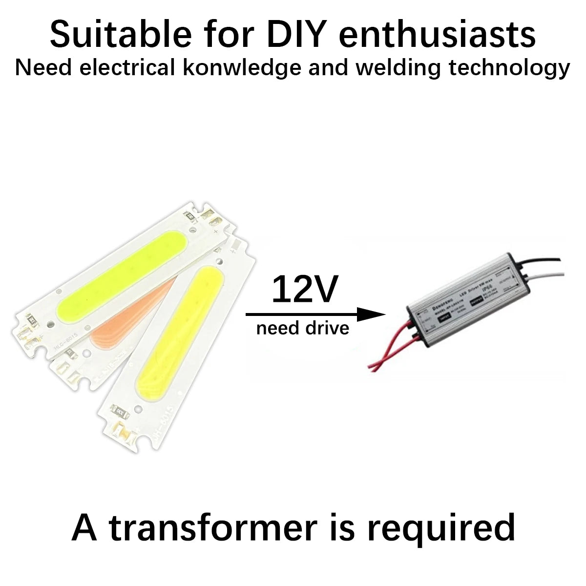 ampoules led cob 12v 2w vert clair orange blanc modernes diodes puces aluminium