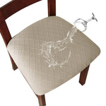 housse chaise imperméable amovible lavable polyester motif carreaux gris noir rouge marron moderne