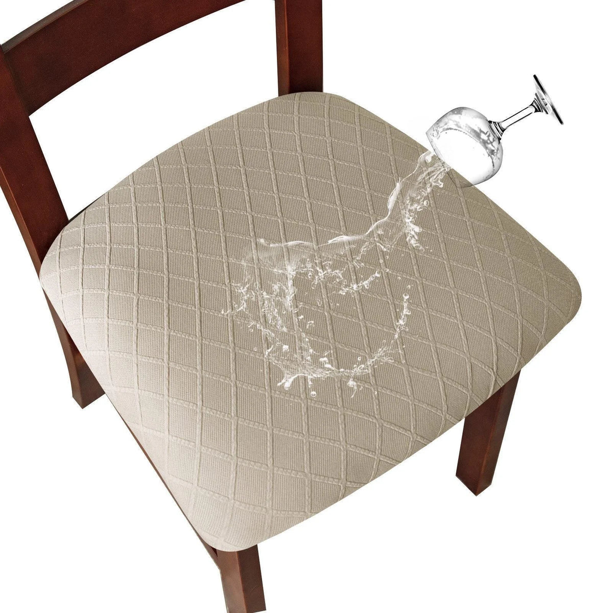 housse chaise imperméable amovible lavable polyester motif carreaux gris noir rouge marron moderne