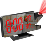 horloge projecteur numérique moderne affichage température couleur noir blanc verte rouge tactile