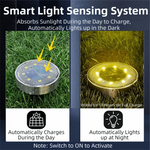 lampe solaire extérieure led argentée noire moderne automatique ip68 étanche led warm white light