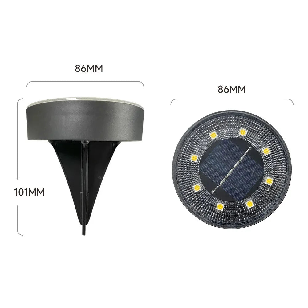 lampe solaire extérieure ip68 led noire dorée moderne jardin piscine
