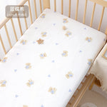 drap bébé couverture panda points sapins élastique simple beige uni coton respirant lit enfant