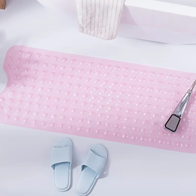 tapis douche antidérapant noir blanc texturé trous vidange machine wash moderne minimaliste