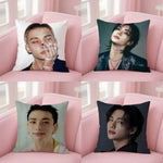 taies oreiller imprimées korean idol moderne blanc coussin polyester opaques étoiles idole housses décoration