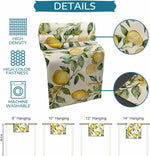 nappe lin jaune feuilles citrons aquarelle rustique champetre mediterraneen table