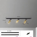 Spot LED moderne or noir conique montage surface deux sources lumineuses