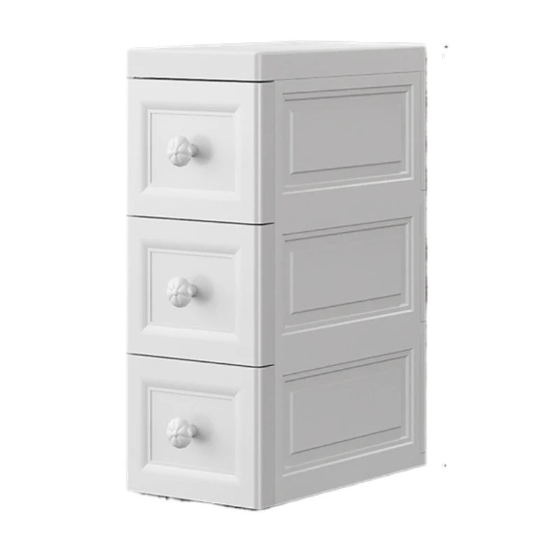rangements mural blanc gris moderne minimaliste meuble tiroirs poignées roulettes
