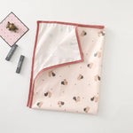 couverture bébé imprimée animaux mignons moderne beige vert rose douce