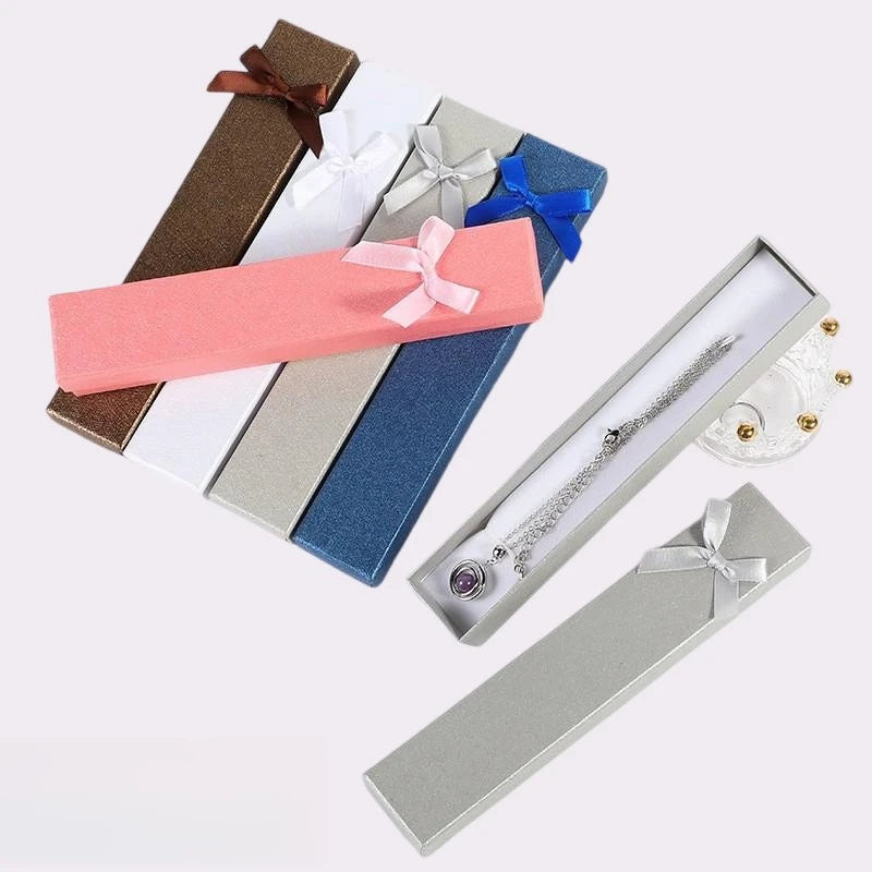 boîtes bijoux carton 10 pièces rayures horizontales ruban classique occasions fêtes anniversaires