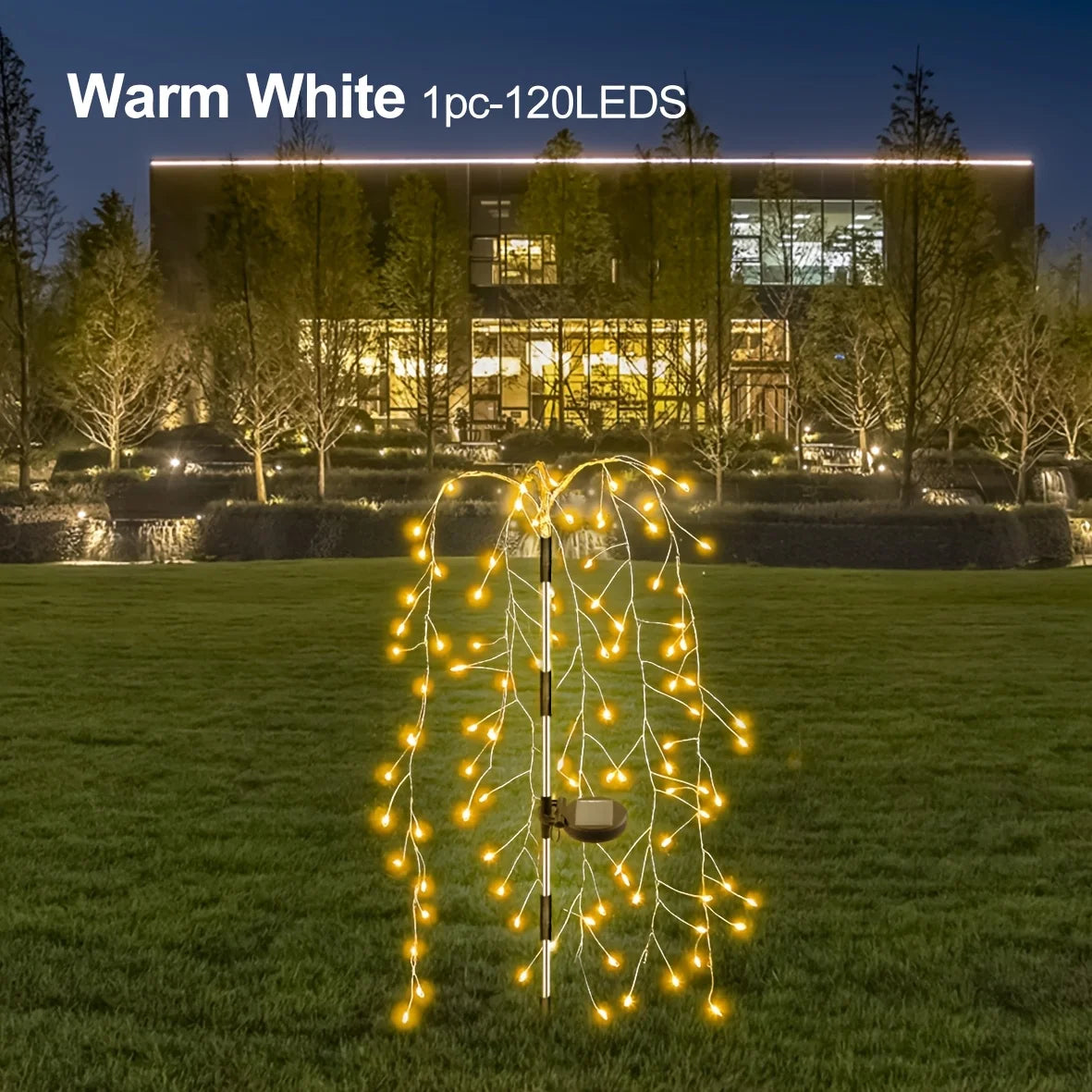 lampe jardin led solaire 120 led multicolore modes balancement deco moderneextérieur festive noël vacances