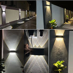 applique murale led moderne noire fixée mur diodes led étanches ip65