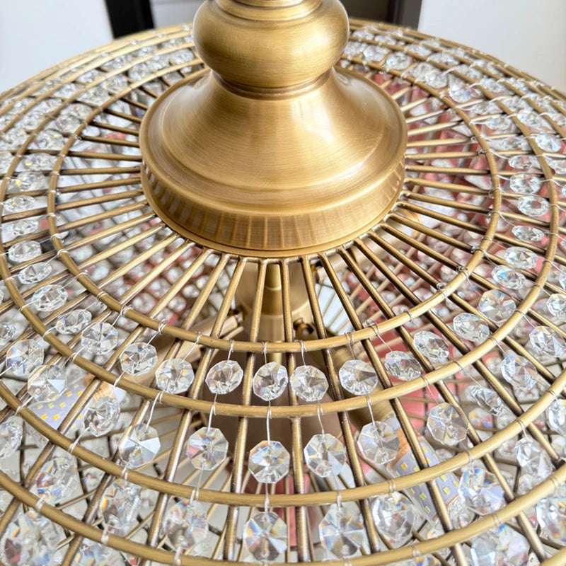 lustre pendentif cristal doré salon restaurant chambre exposition hall haute gamme creative