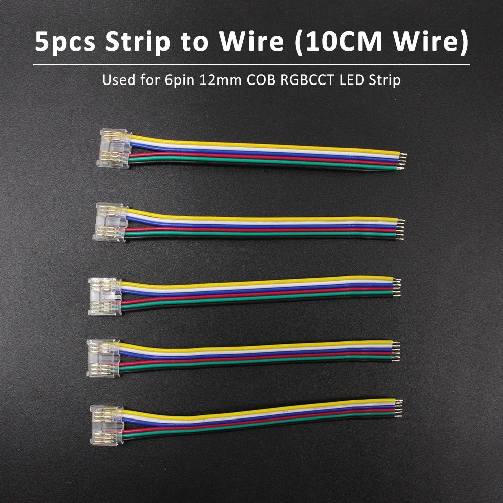 connecteurs rubans led transparent clips câbles couleur moderne facileRGBOCCTBPCOB
