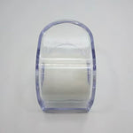 support rouleau papier toilette adhésif moderne transparent légèrement opaque sans motif