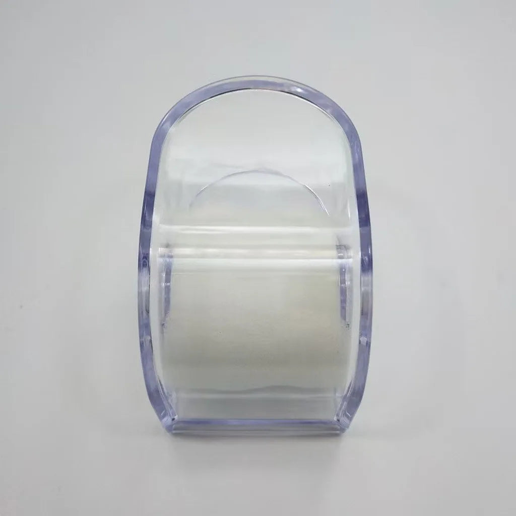 support rouleau papier toilette adhésif moderne transparent légèrement opaque sans motif