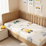 drap lit bébé coton blanc motifs animaux moderne oreiller inclusion points colorés enfants 1ans