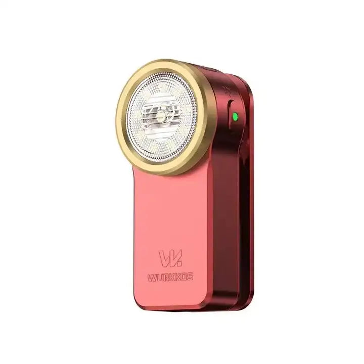 lampe torche rechargeable clip rouge vert orange bleu noir motif cerf flocons crânes soleil
