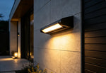 éclairage moderne applique murale led rotative étanche noir blancextérieur patio jardin fixations lisses minimaliste