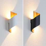 applique murale moderne blanc doré élégante incurvé led fixations minimalistesintérieurextérieur