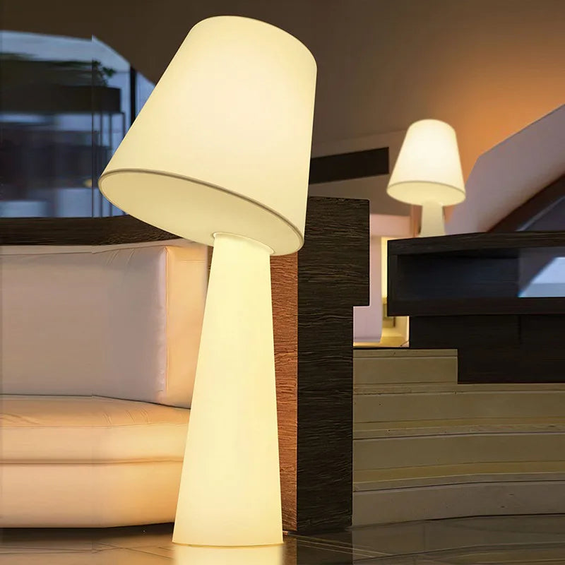 lampe table conique blanc moderne adhésif opacité minimaliste nordique chambre salon