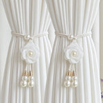 ruban rideaux fleur blanche adhésif élégant blanc rose bleu vert