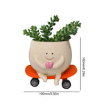 pots fleurs suspendus résine visage souriant chaise bascule balançoire tasse blanc personnaliséextérieurintérieur