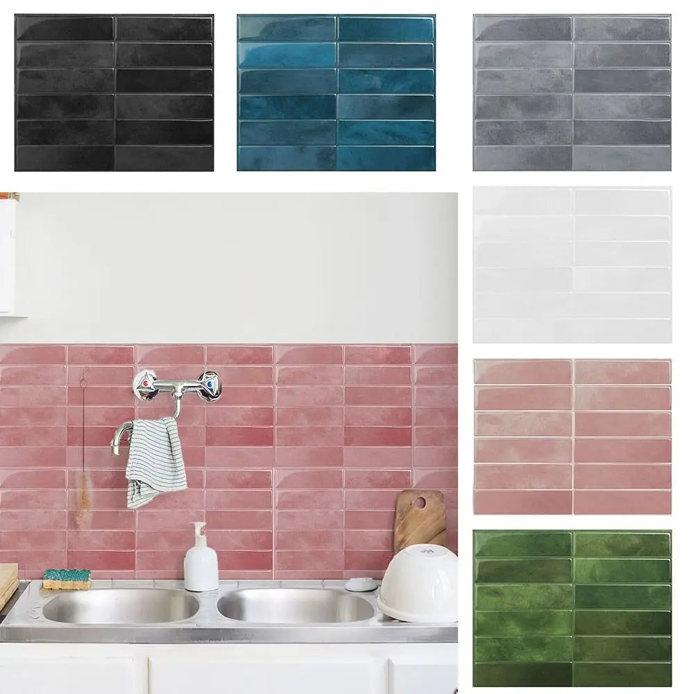 autocollants muraux carreaux noir blanc rose vert bleu gris marbré moderne adhésif