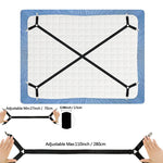 sangles élastiques ajustables clips métalliques maintien draps lit noir modernes 70cm 280cm