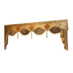rideau floral classique beige rouge jabot swag opacité large choix dimensions